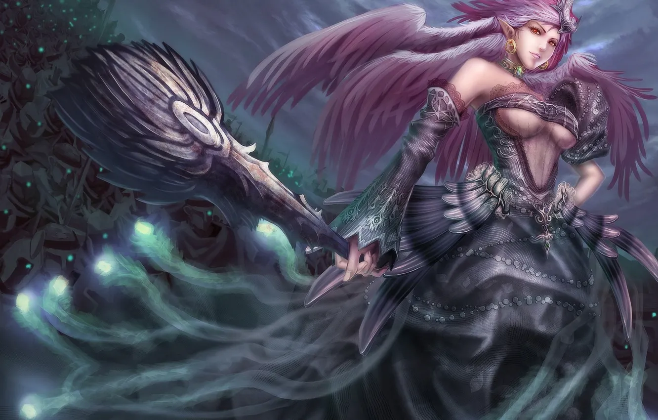 Photo wallpaper magic, elf, wings, army, elf