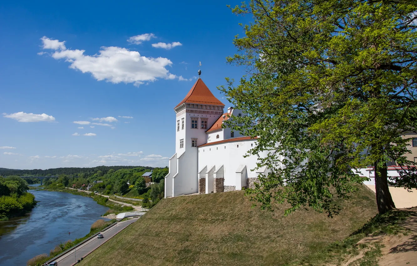 Photo wallpaper landscape, the city, history, Grodno, the old castle