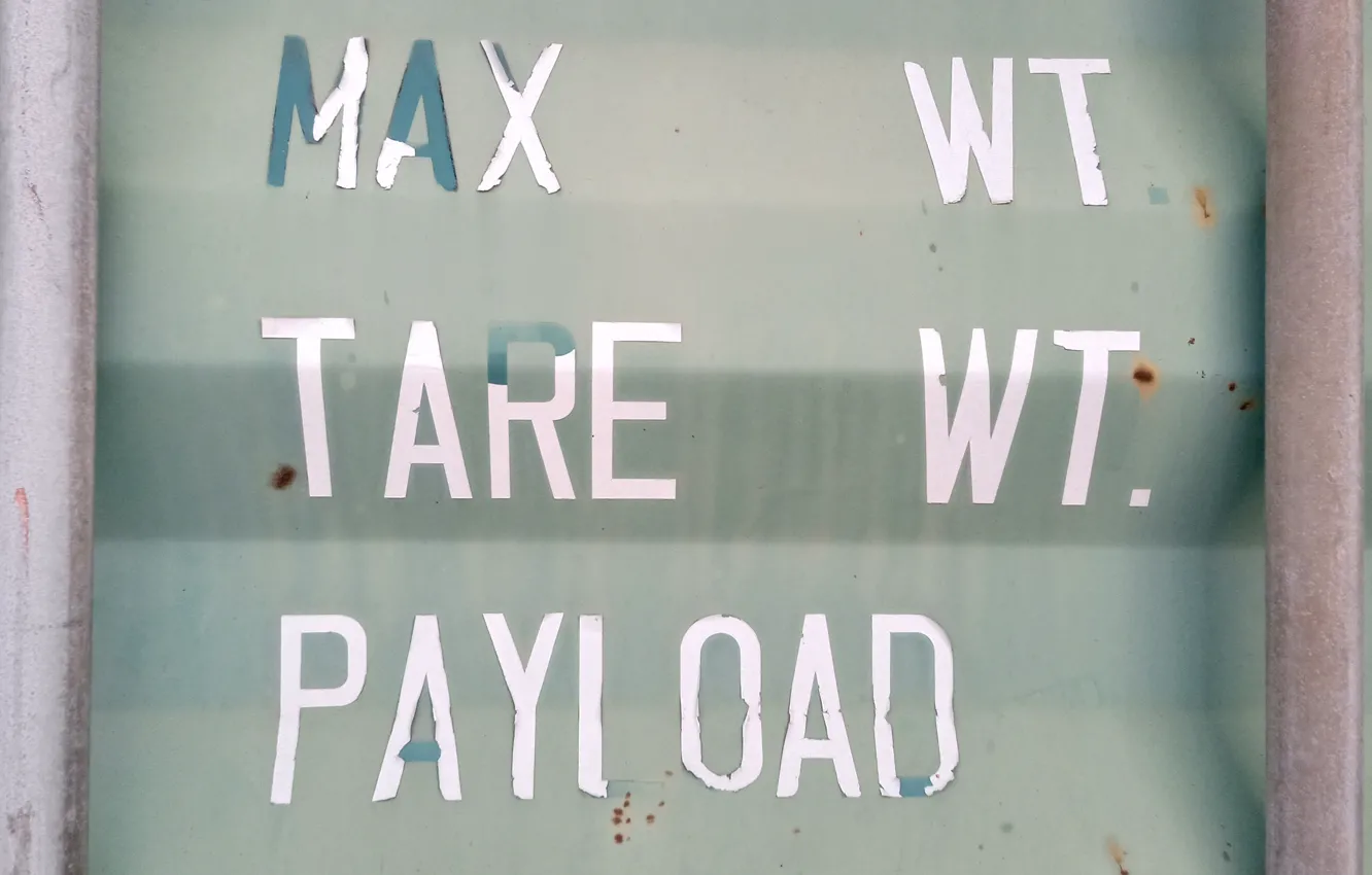 Photo wallpaper letters, the inscription, container, iron, English