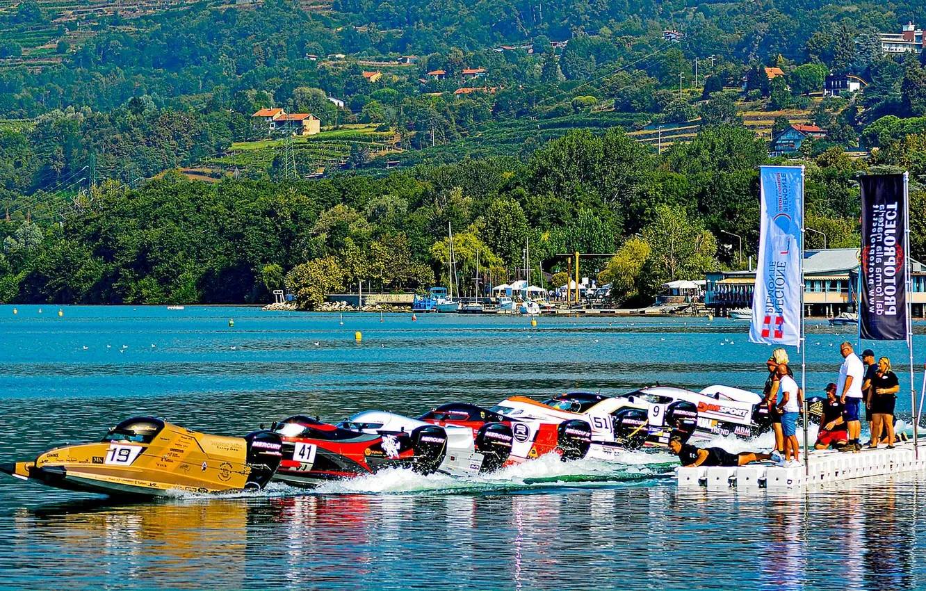 Photo wallpaper race, boat, speed