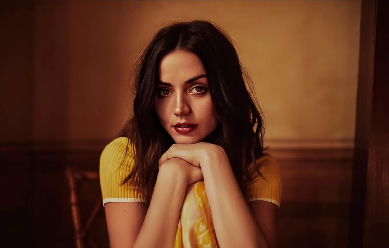 Photo wallpaper look, pose, makeup, actress, hair, Ana de Armas, Ana de Armas