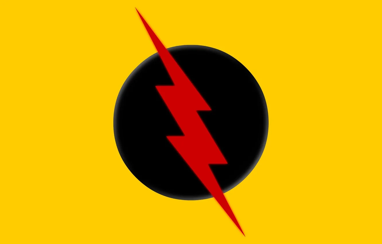 Photo wallpaper logo, yellow, Comics, reverse flash
