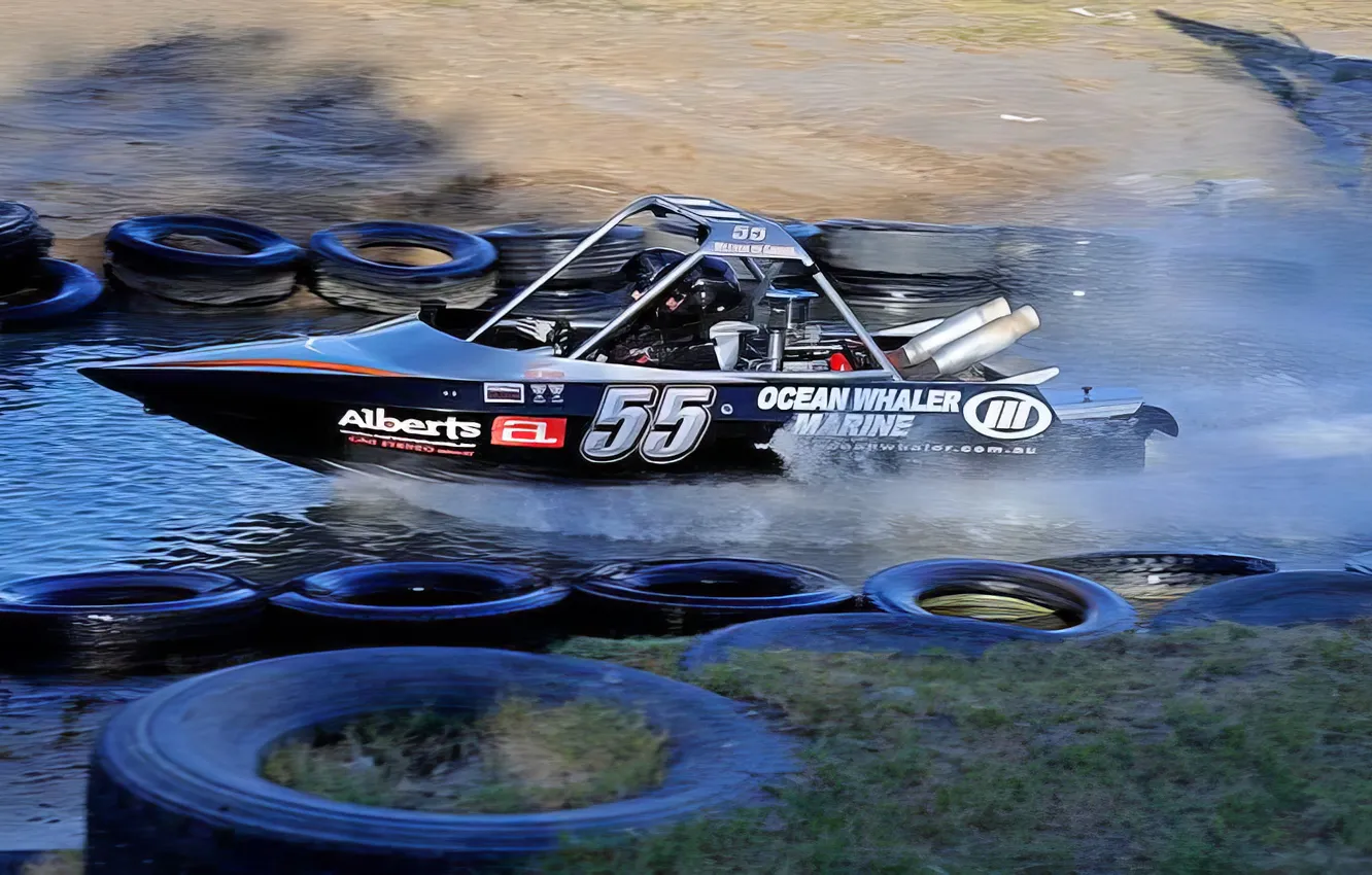Photo wallpaper race, boat, speed