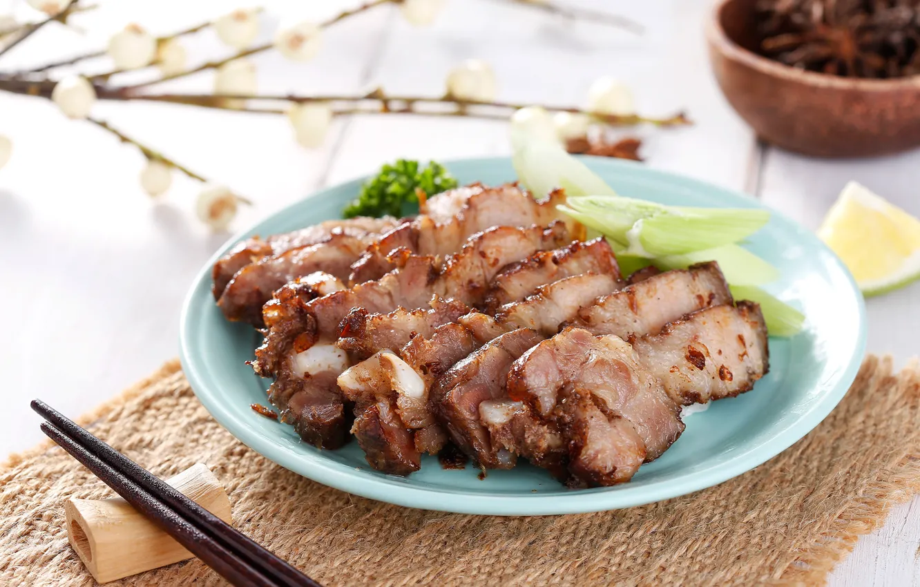 Photo wallpaper food, sticks, meat