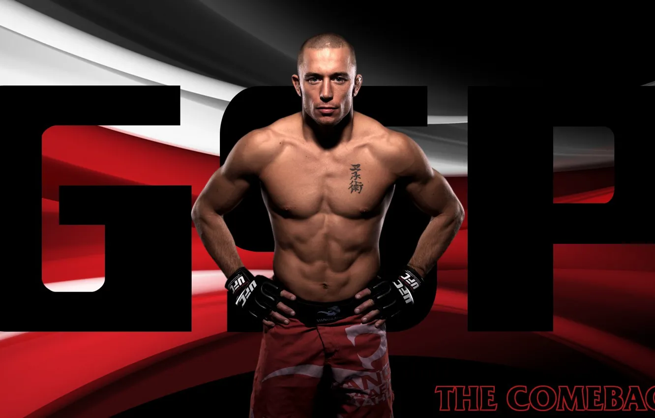 Photo wallpaper fighter, fighter, champion, mma, ufc, mixed martial arts, georges st-pierre