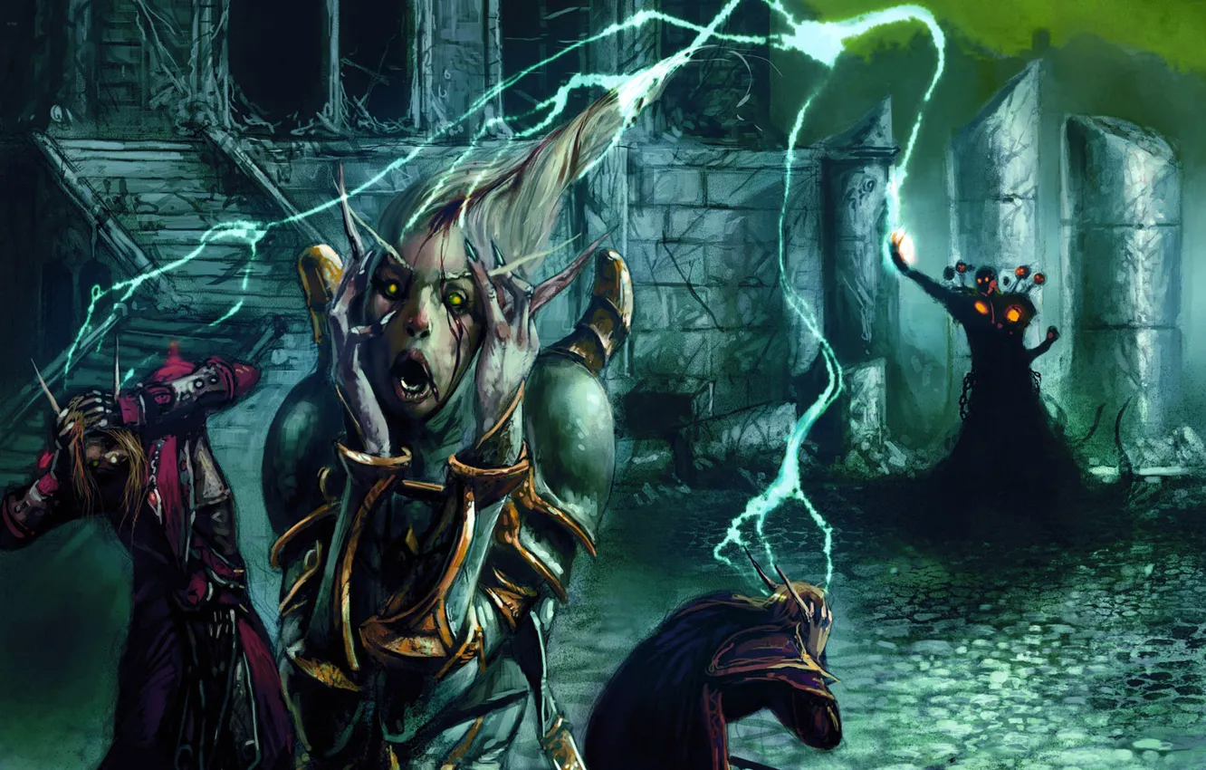 Photo wallpaper World of Warcraft, Blizzard, Trading Card Game, Warlock, Insanity