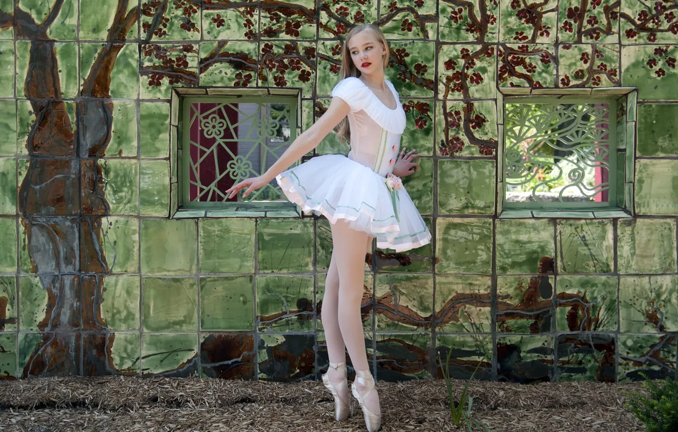 Photo wallpaper girl, pose, ballerina