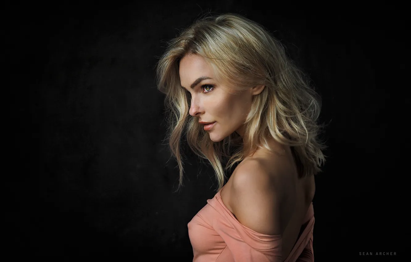 Photo wallpaper Julia, model, blonde, profile, Sean Archer