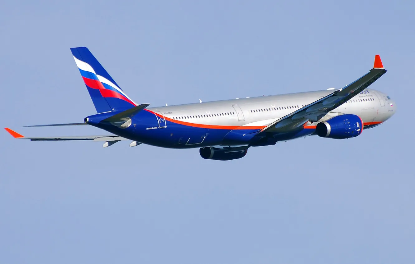 Photo wallpaper the plane, the rise, Aeroflot