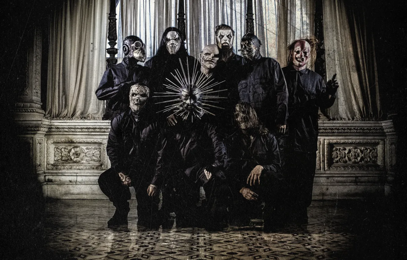 Photo wallpaper metal, Slipknot, Nu-Metal, Nu metal, Slipnot, Corey Taylor, Jim Root, Sid Wilson