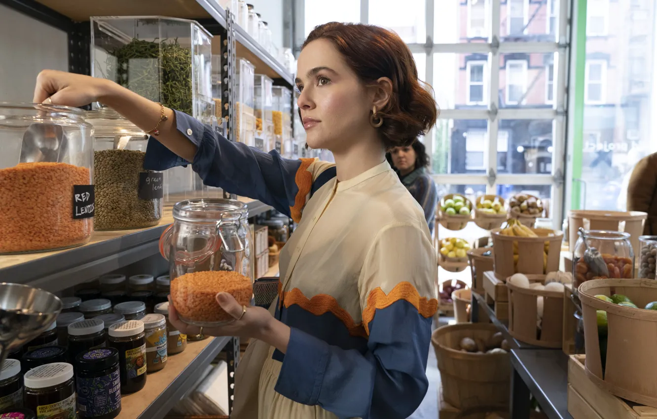 Photo wallpaper look, pose, makeup, profile, the series, shop, spices, Zoey Deutch