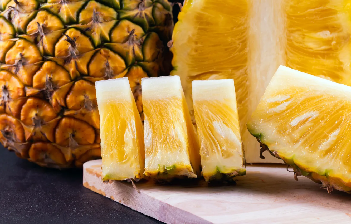 Photo wallpaper fruit, pineapple, slices