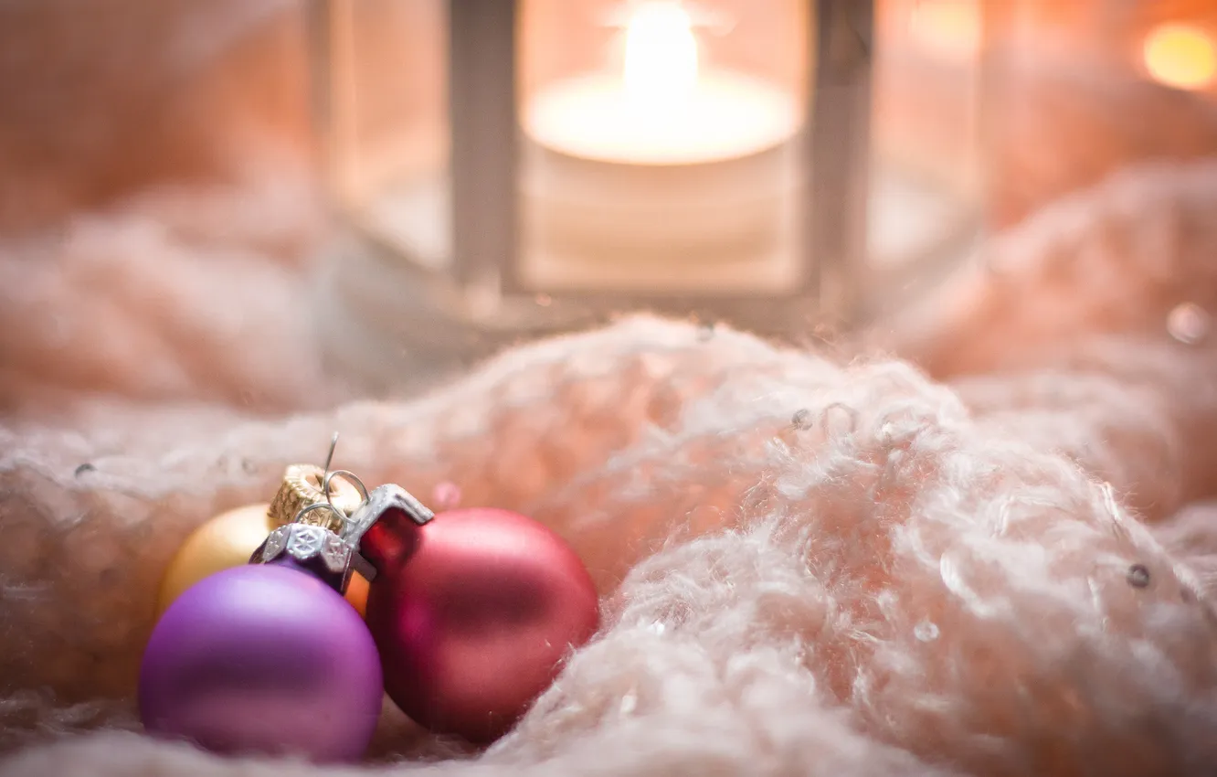 Photo wallpaper balls, holiday, Christmas, Candles, New year, christmas, new year, merry christmas