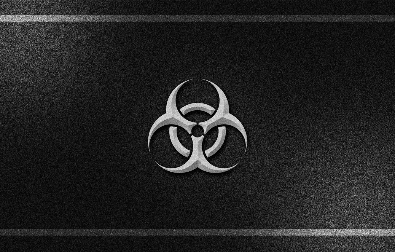 Photo wallpaper black, plastic, Biohazard