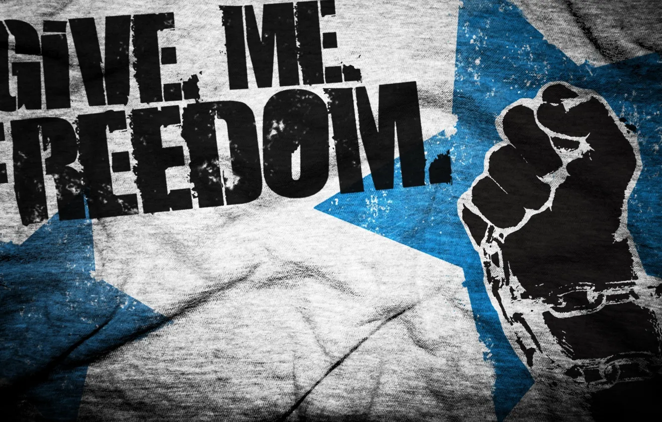 Photo wallpaper freedom, the inscription, freedom, slogan, give