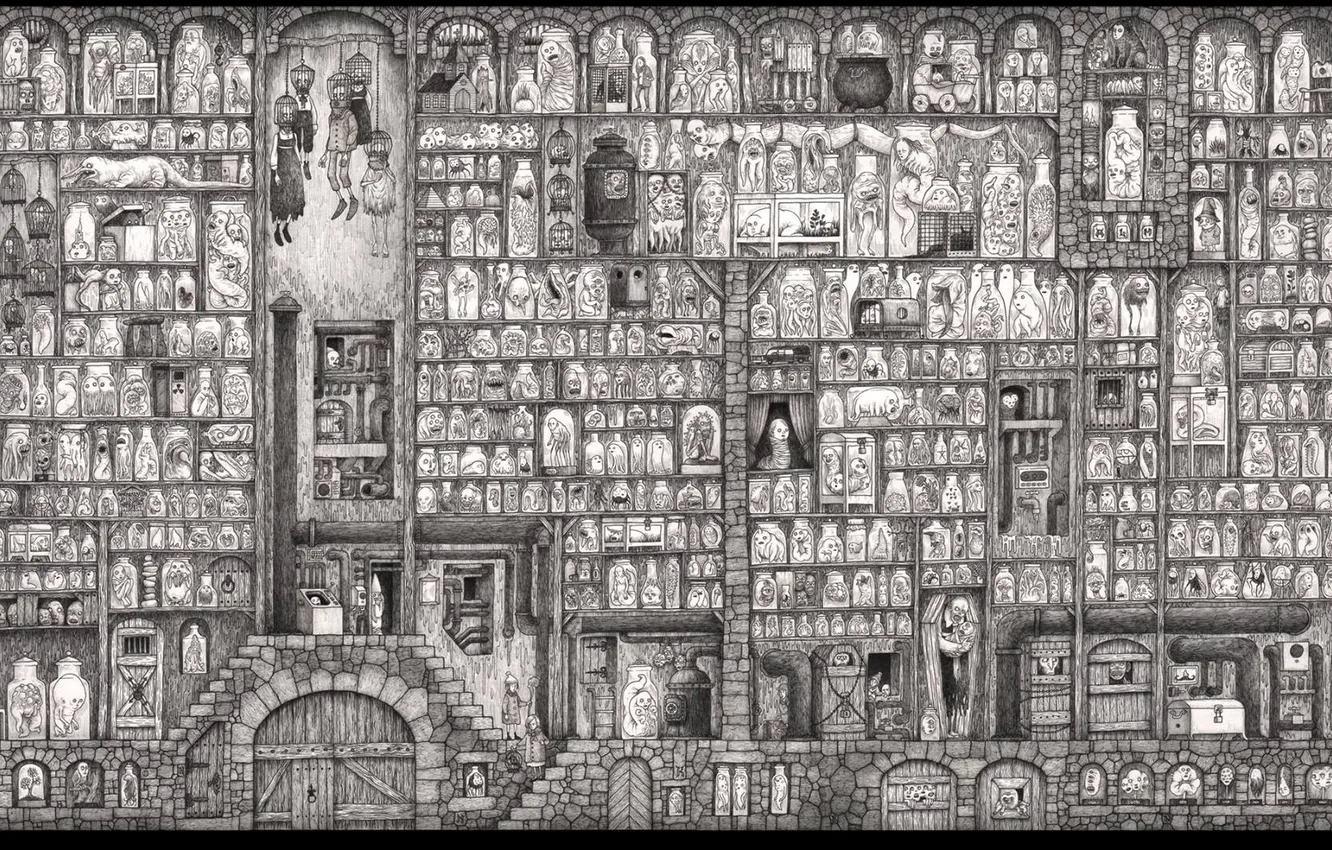 Photo wallpaper monster, being, horror, horror, creepy, creepy, scary, Monsters