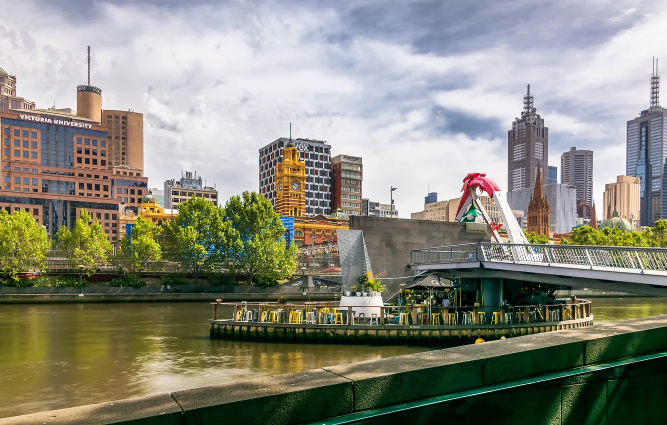 Photo wallpaper bridge, river, Australia, Melbourne