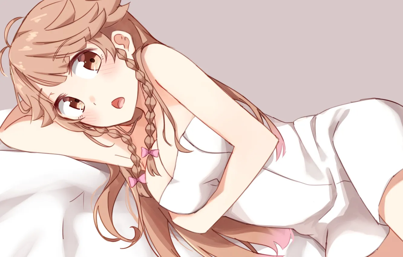 Photo wallpaper girl, anime, art, lies