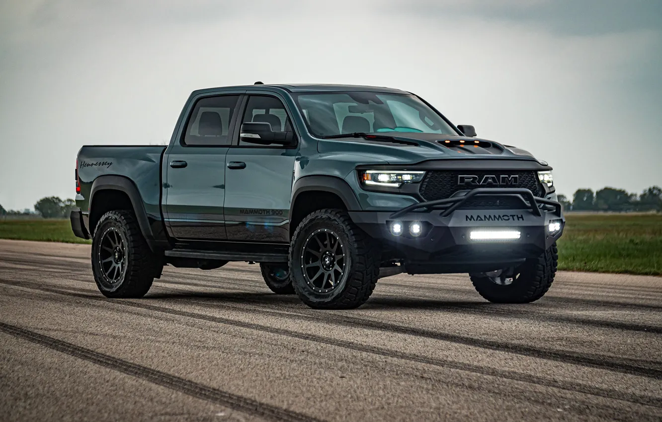 Photo wallpaper mammoth, Hennessey, Dodge, Mammoth 900, 2021, Ram, pickup, jeep