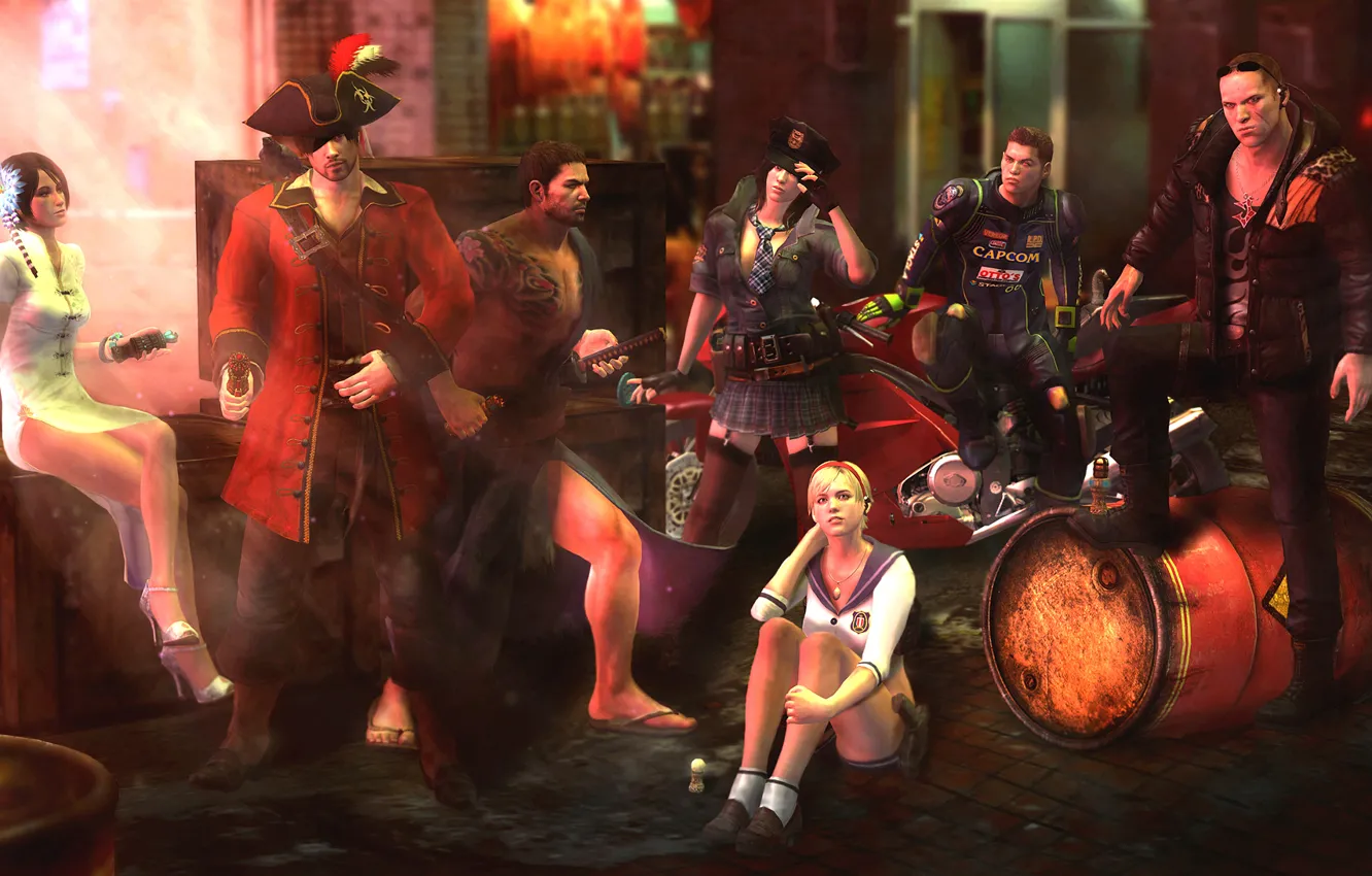 Photo wallpaper Resident Evil 6, Helena Harper, Chris Redfield, Ada Wong, Jake Muller, Piers Nivans, Leon S. …