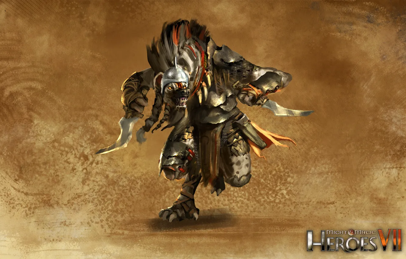 Photo wallpaper dagger, heroes of might and magic 7, Might &amp; Magic 7, Rebellious tribes, Gnoll hunter
