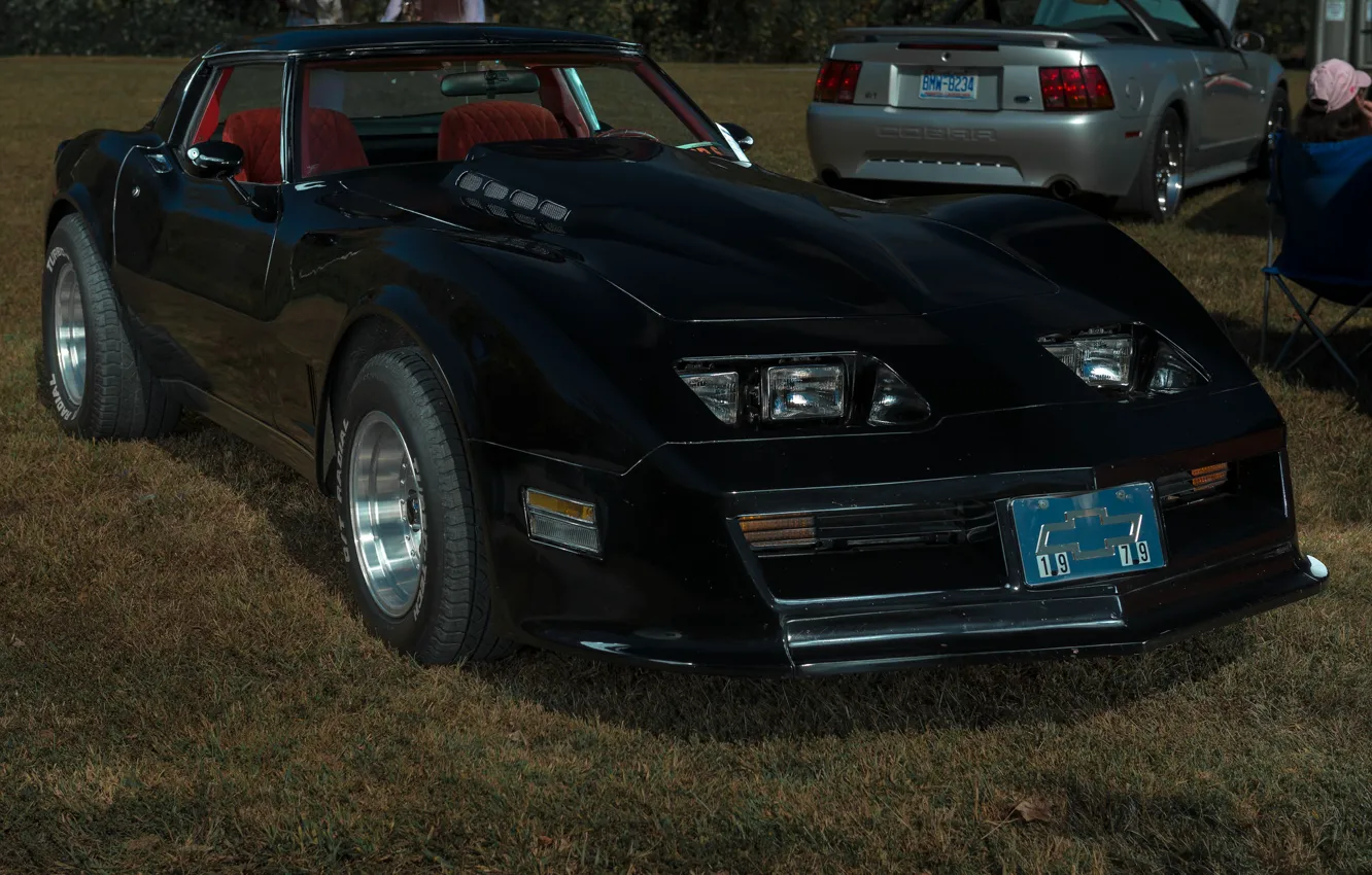 Photo wallpaper Corvette, Chevrolet, 1979, Greenwood, 350ci