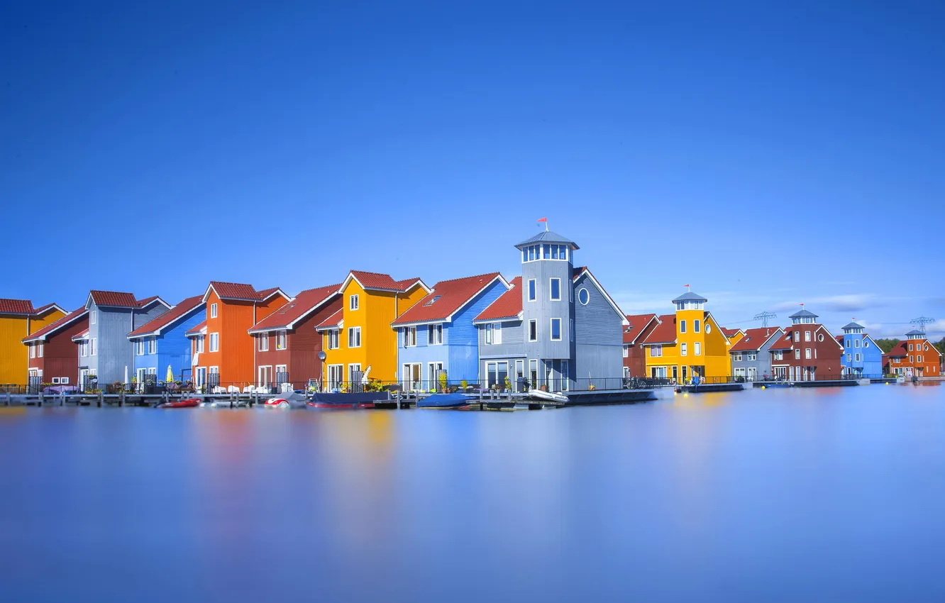 Photo wallpaper water, lake, reflection, color, home