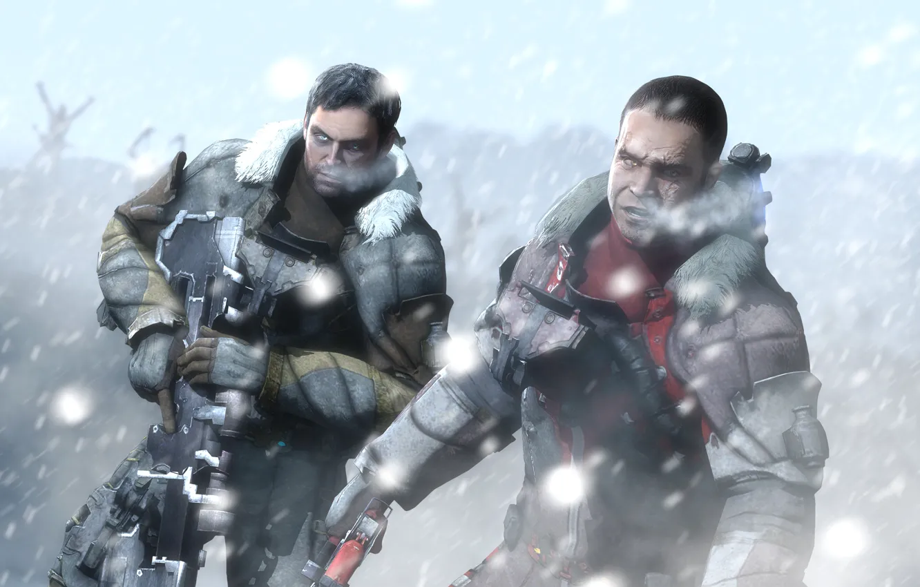 Photo wallpaper Dead Space 3, Isaac Clarke, John Carver, Engineer