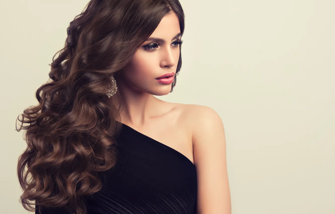 Photo wallpaper look, girl, decoration, face, hair, makeup, hairstyle, photoshoot