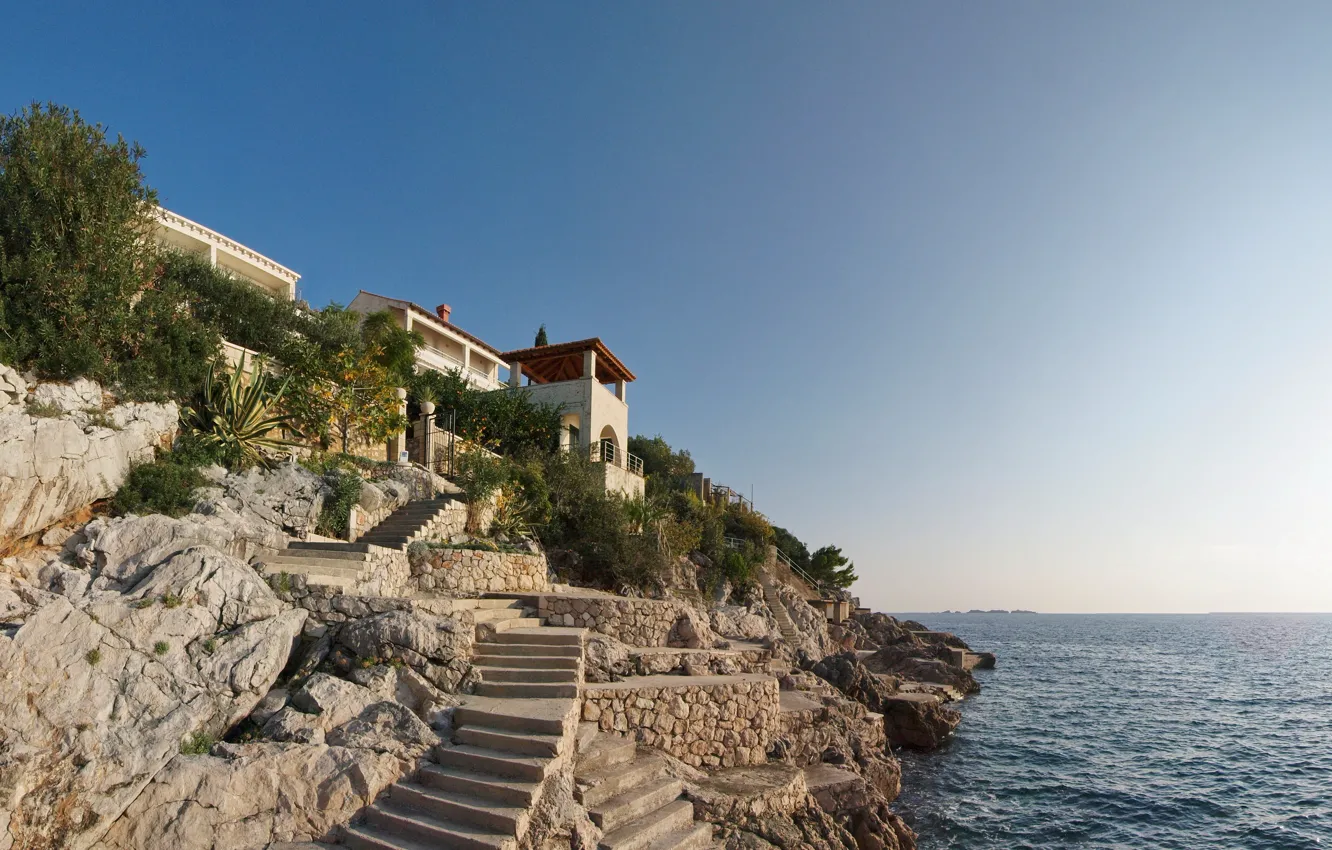 Photo wallpaper sea, the sky, nature, shore, Croatia, Croatia, Dubrovnik, Stikovica