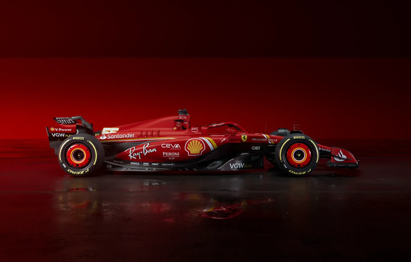 Photo wallpaper Ferrari, Formula One, 2024, Ferrari SF-24