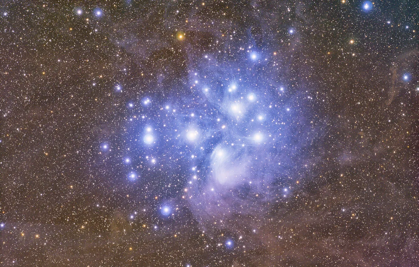 Photo wallpaper The Pleiades, Star cluster, M-45