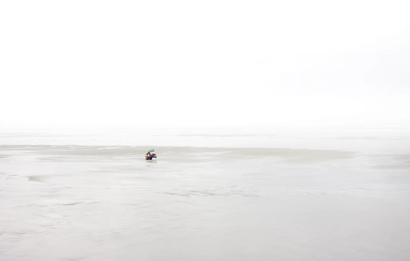 Photo wallpaper sea, shore, toy