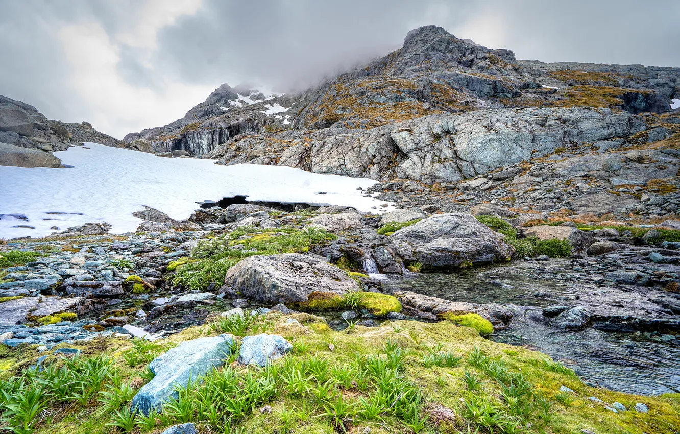 Photo wallpaper mountains, lake, New Zealand, Mount Aspiring National Park