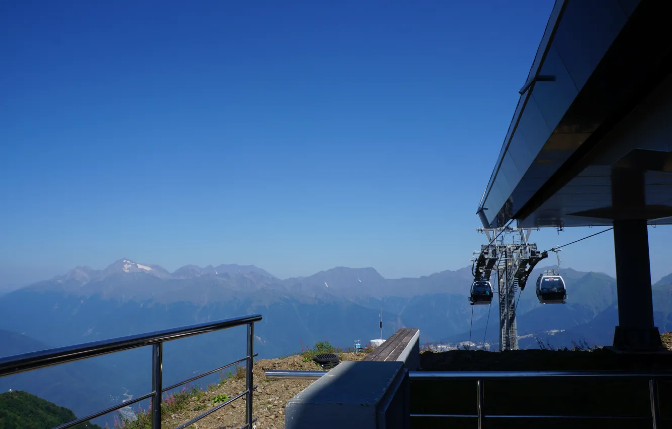 Photo wallpaper the sky, mountains, Sochi, Rosa Khutor