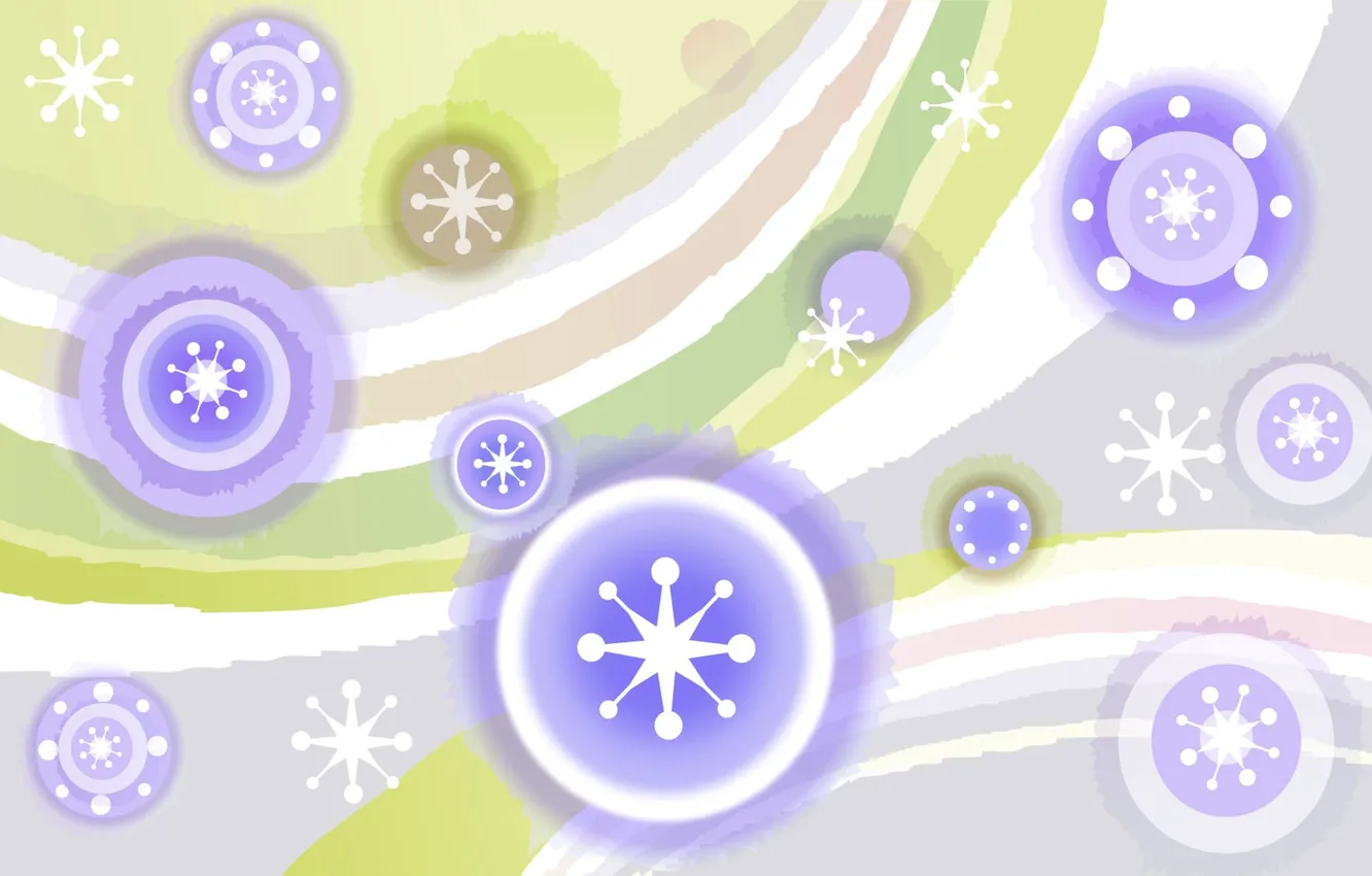 Photo wallpaper line, snowflakes, pattern, paint