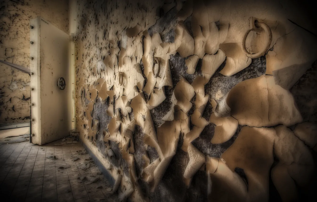 Photo wallpaper room, the door, Bank