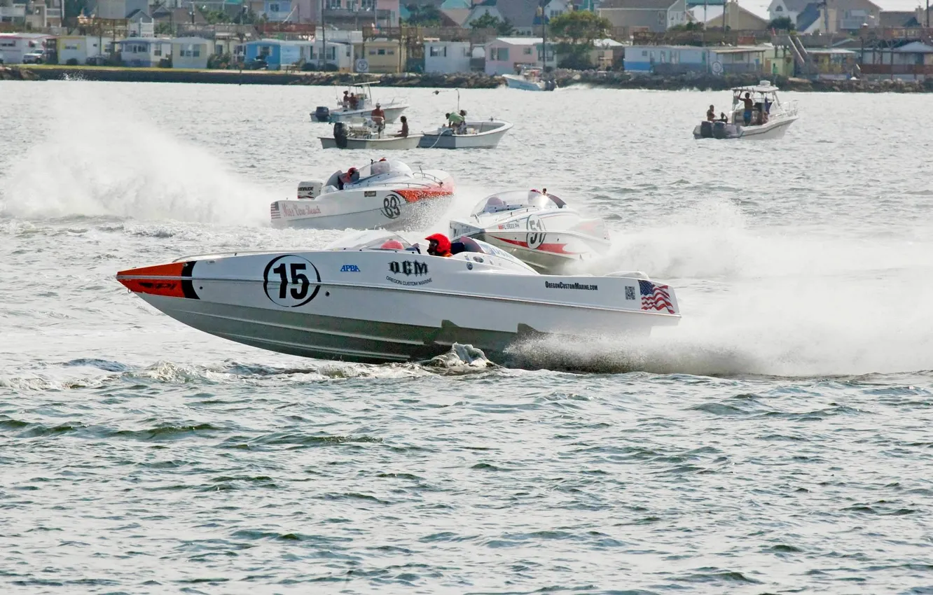 Photo wallpaper race, boat, speed