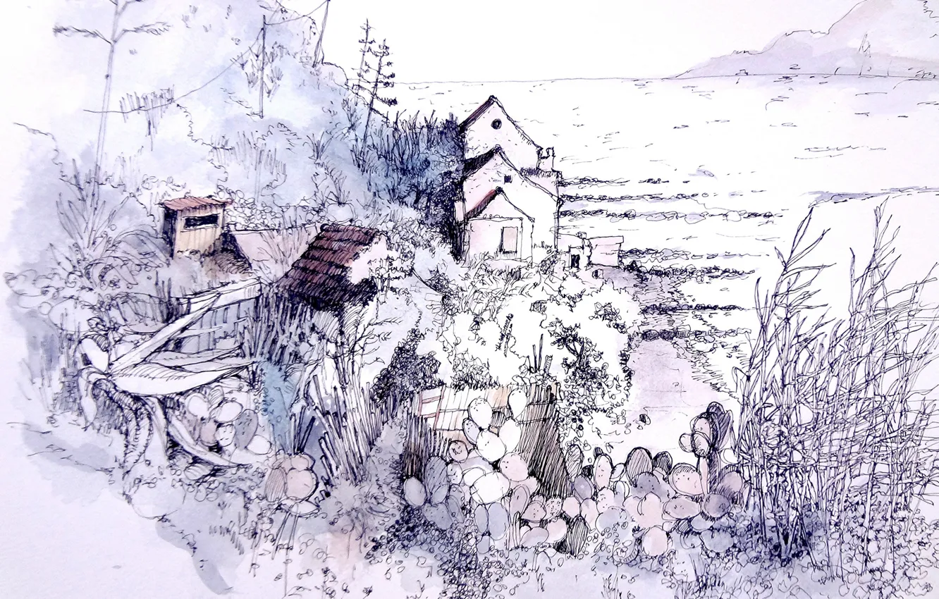 Photo wallpaper nature, figure, home