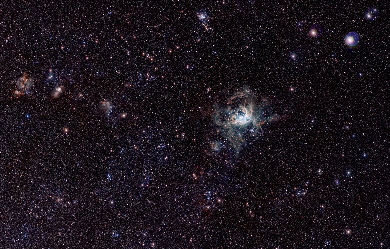 Photo wallpaper Tarantula Nebula, VISTA Magellanic Cloud Survey, Doradus star-forming region