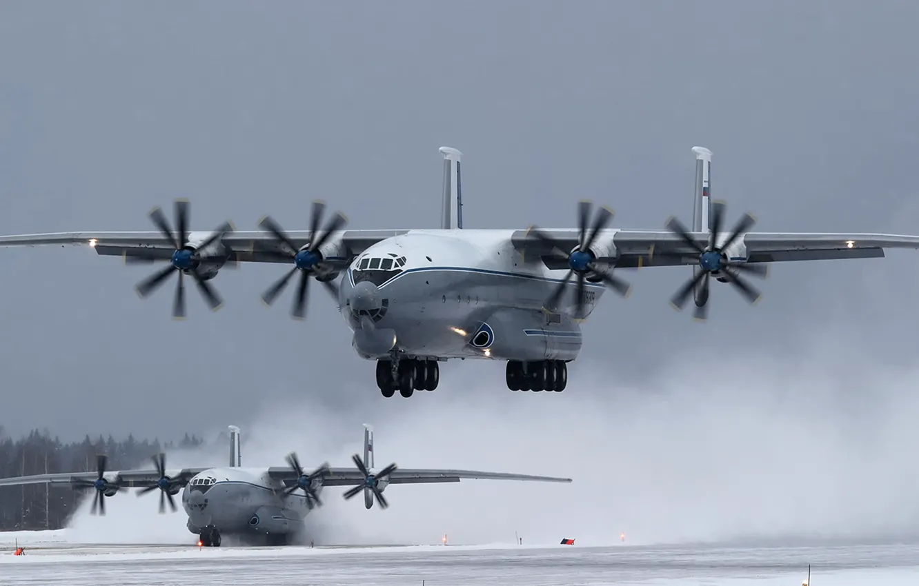Photo wallpaper The Russian air force, Antey, An-22, Antonov design Bureau, Transport Aircraft, Soviet heavy turboprop