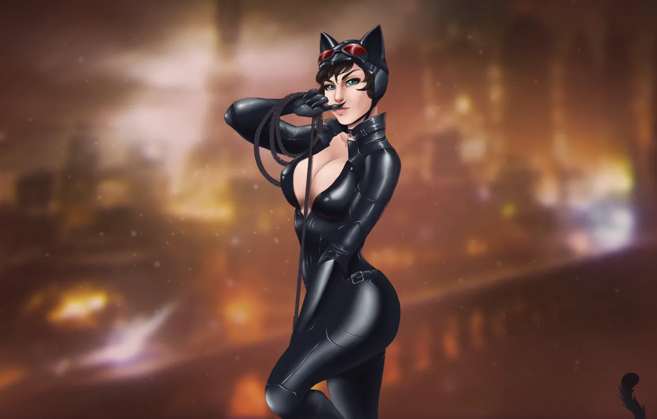 Photo wallpaper Figure, Costume, Latex, Catwoman, Art, Cat woman, Sexy, Figure