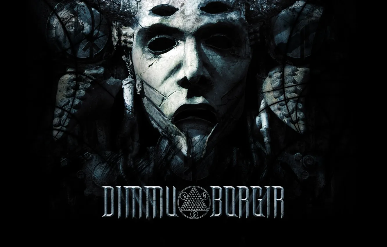 Photo wallpaper face, background, black, DIMMU BORGIR
