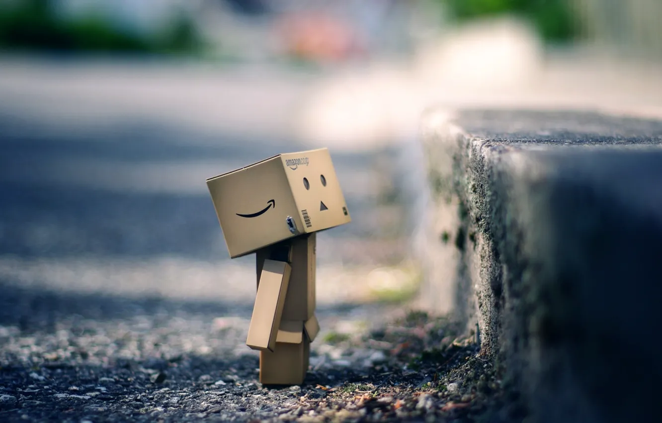 Photo wallpaper road, asphalt, box, blur, the sidewalk, danbo