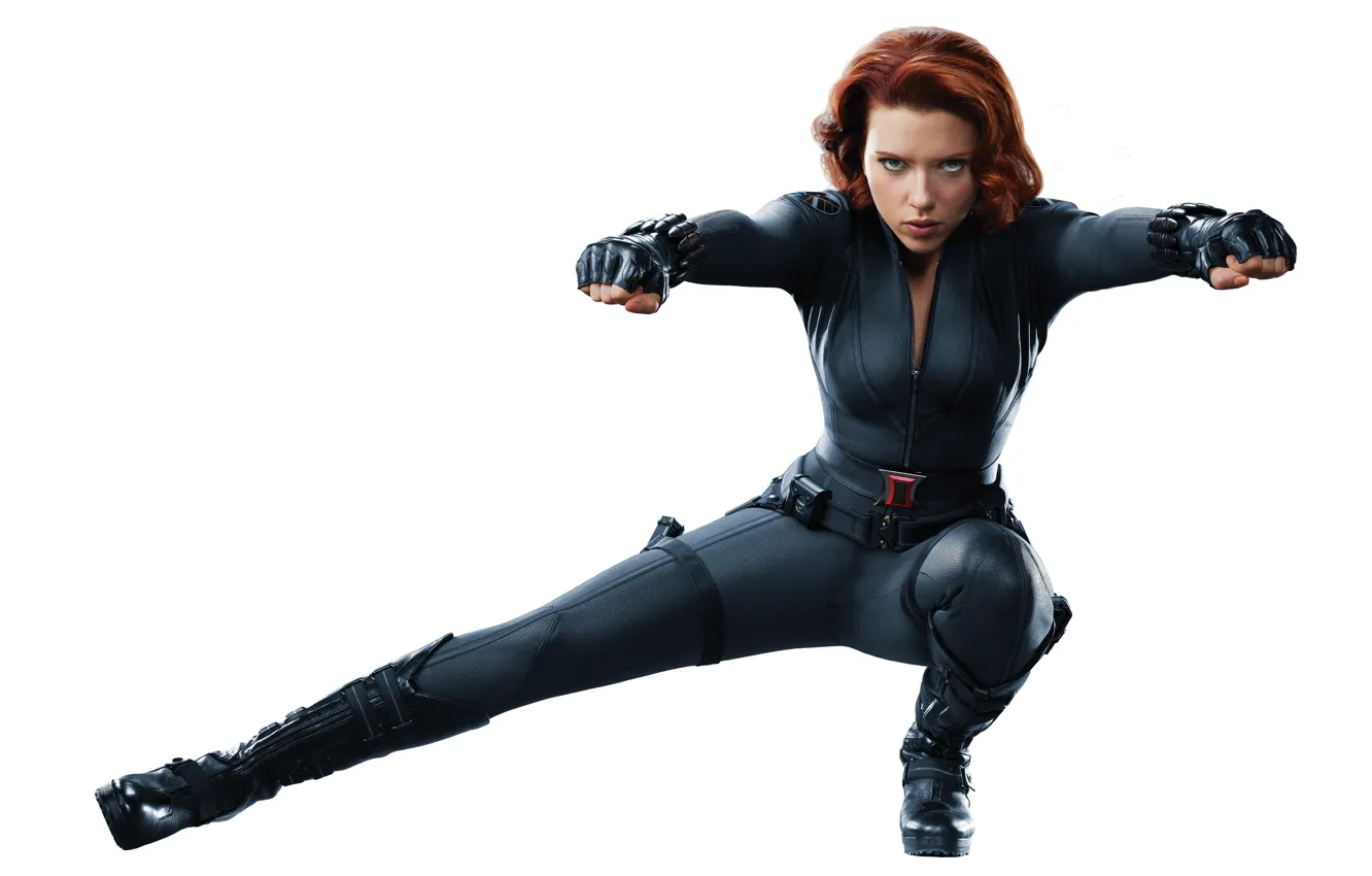 Photo wallpaper girl, Scarlett Johansson, Black widow, The Avengers