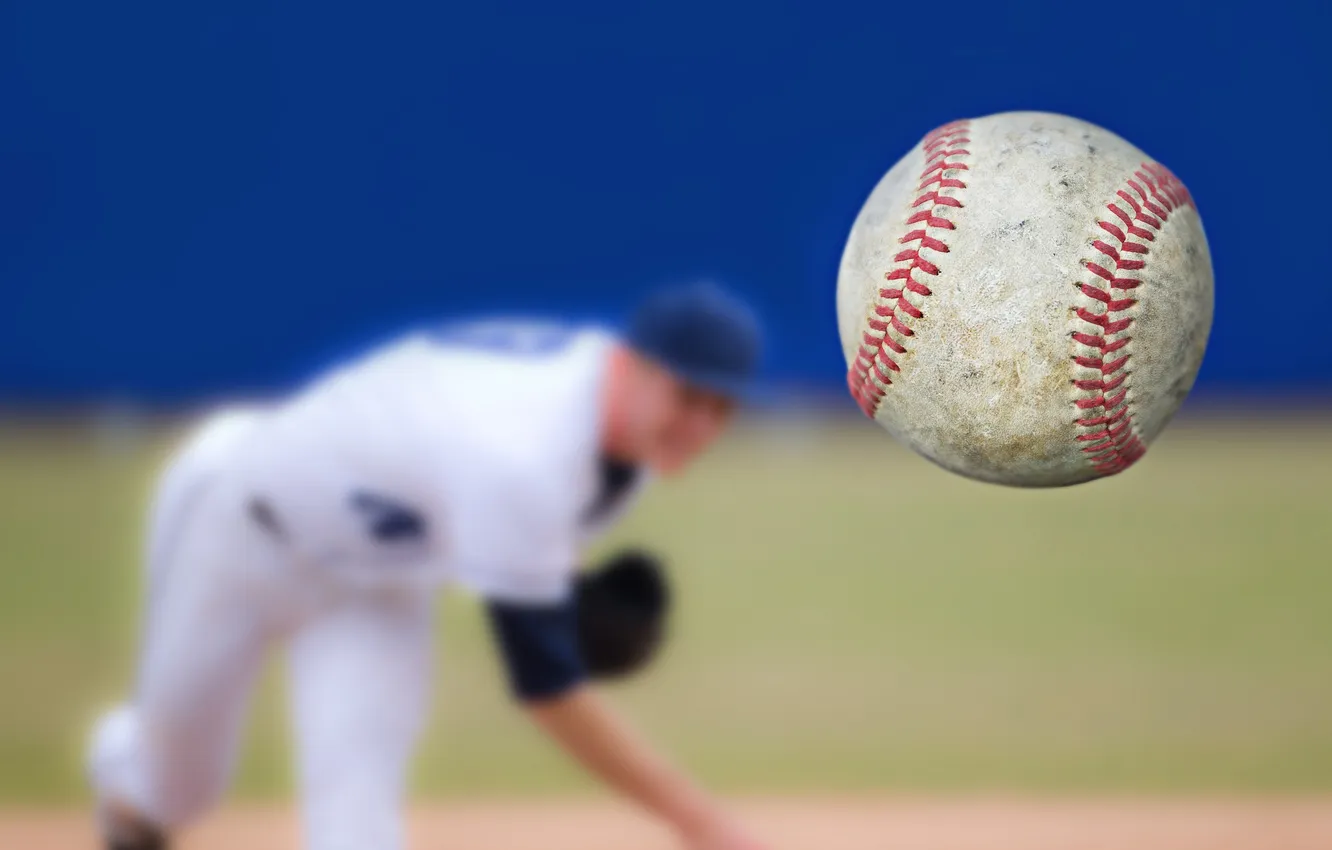 Photo wallpaper ball, baseball, pitcher