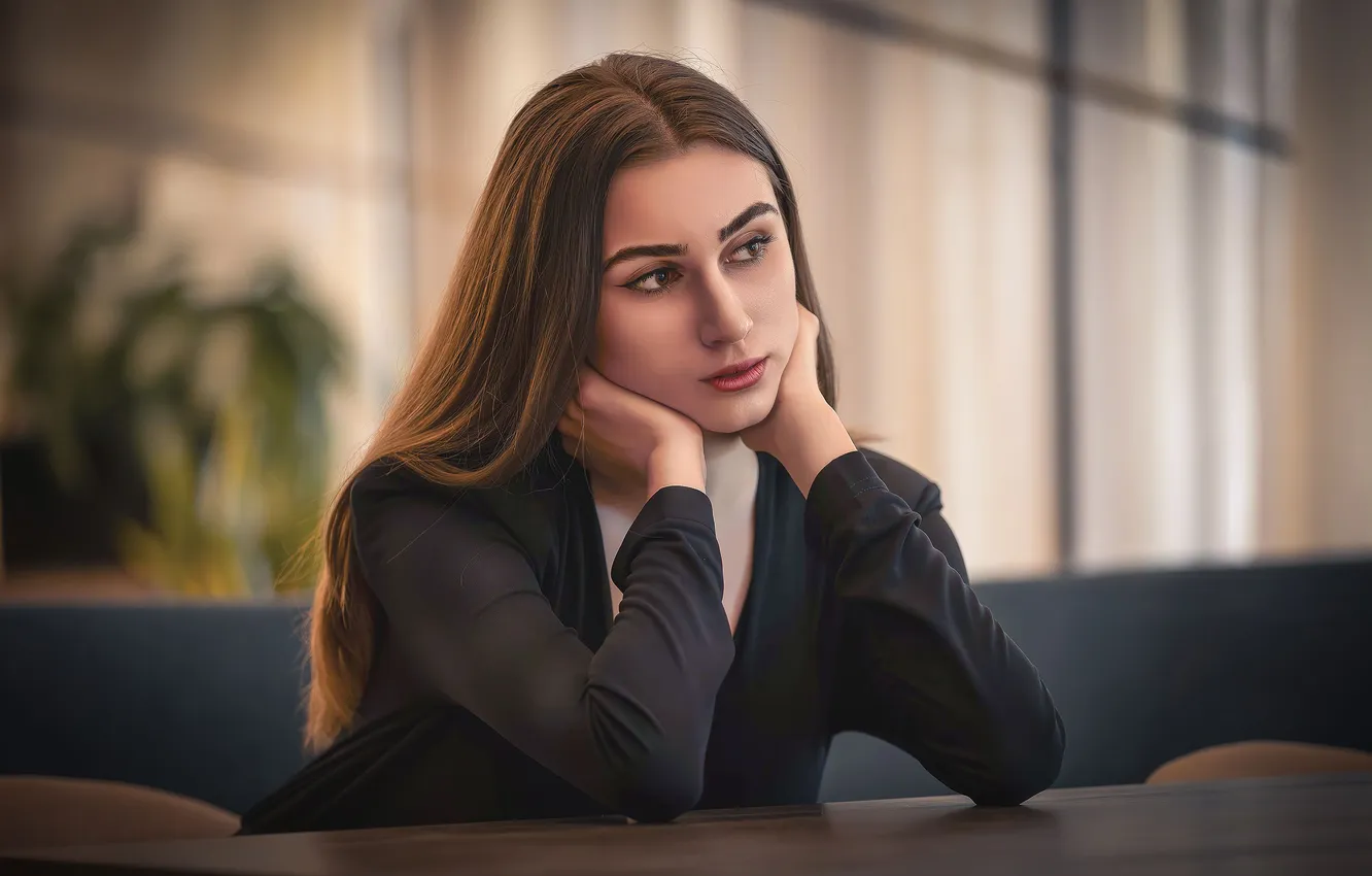 Photo wallpaper girl, model, thought, Dmitry Alexandrov
