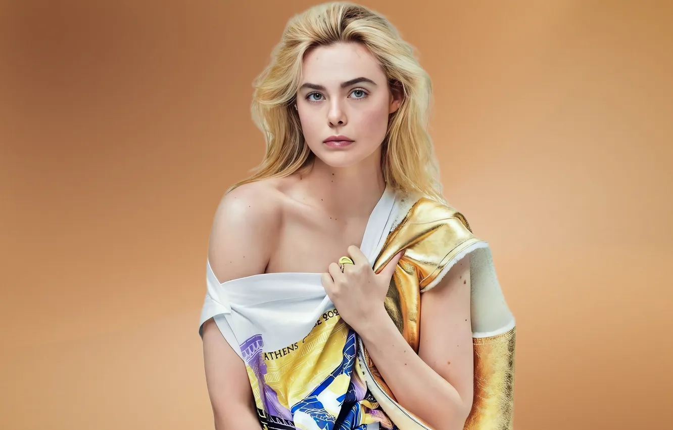 Photo wallpaper look, actress, blonde, beautiful, Elle Fanning, El Fanning