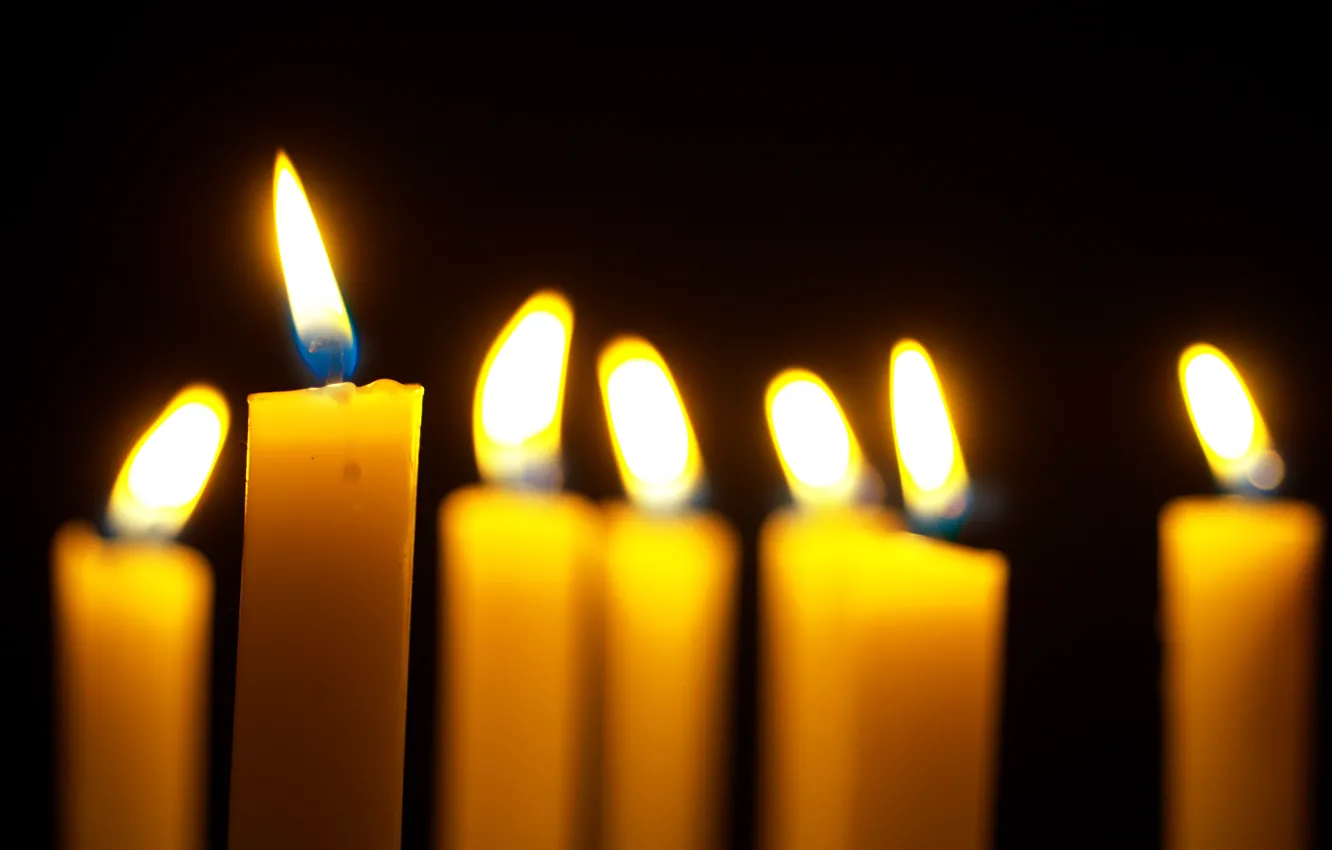 Photo wallpaper lights, candles, lights, bokeh
