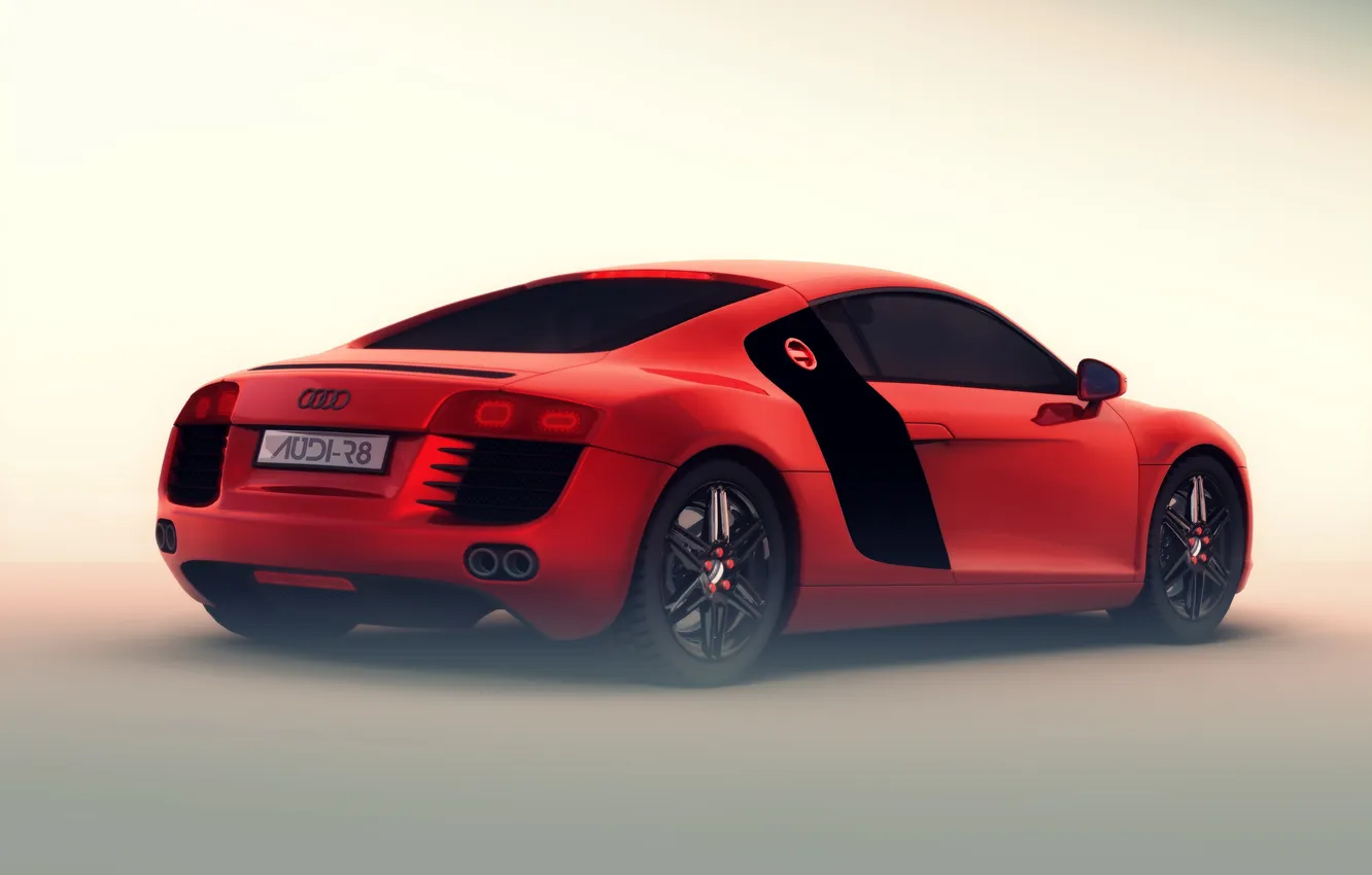 Photo wallpaper red, ass, audir5